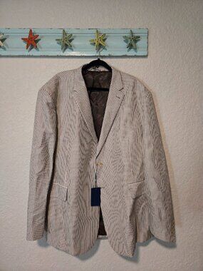 J. Peterman Striped Suit Jacket